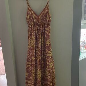 Floor length , very comfortable dress
